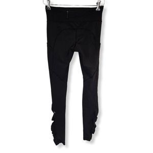 LULULEMON Speed Tight II Ruched Ankle Black Full Legging Pocket Womens Size 4